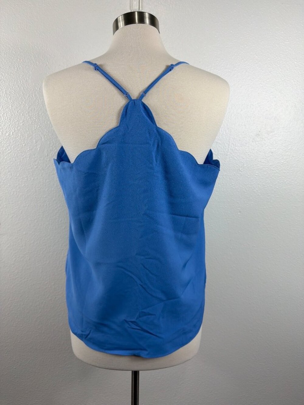 J.Crew Factory Scalloped Cami Tank Periwinkle Blue Size 14 NWT - Picture 4 of 12